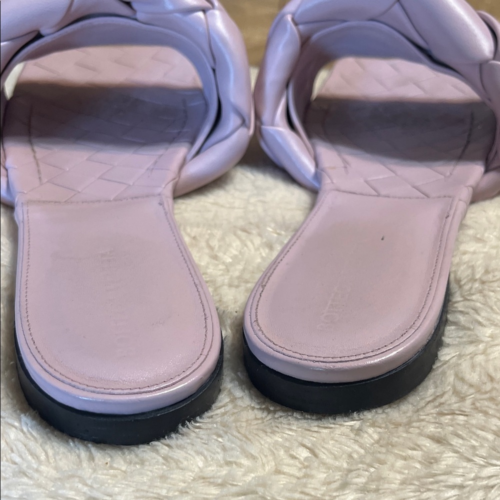 Bottega Veneta Lilac Braided Slide Sandals - Picture 4 of 12